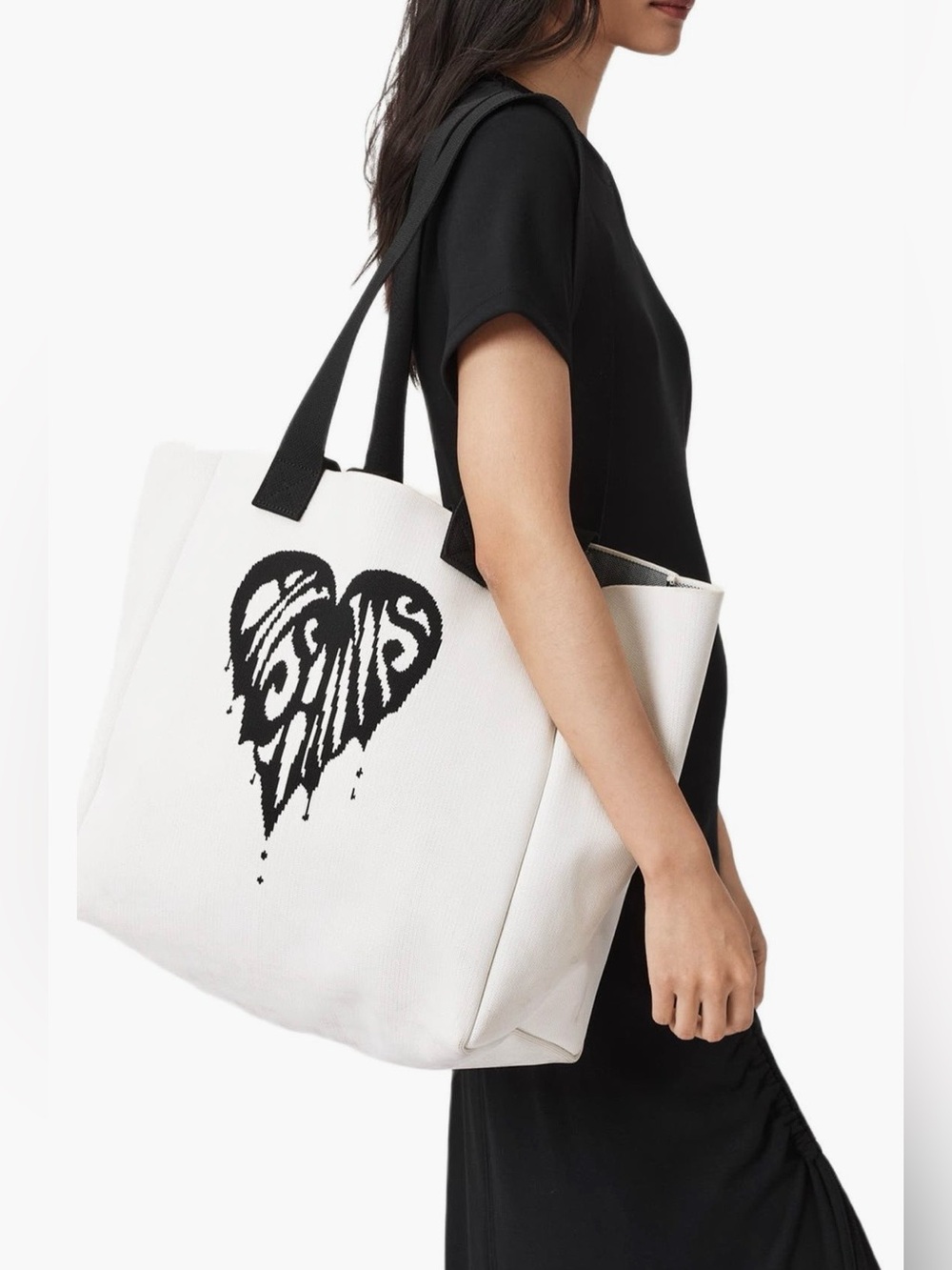 AllSaints Izzy Heart Tote